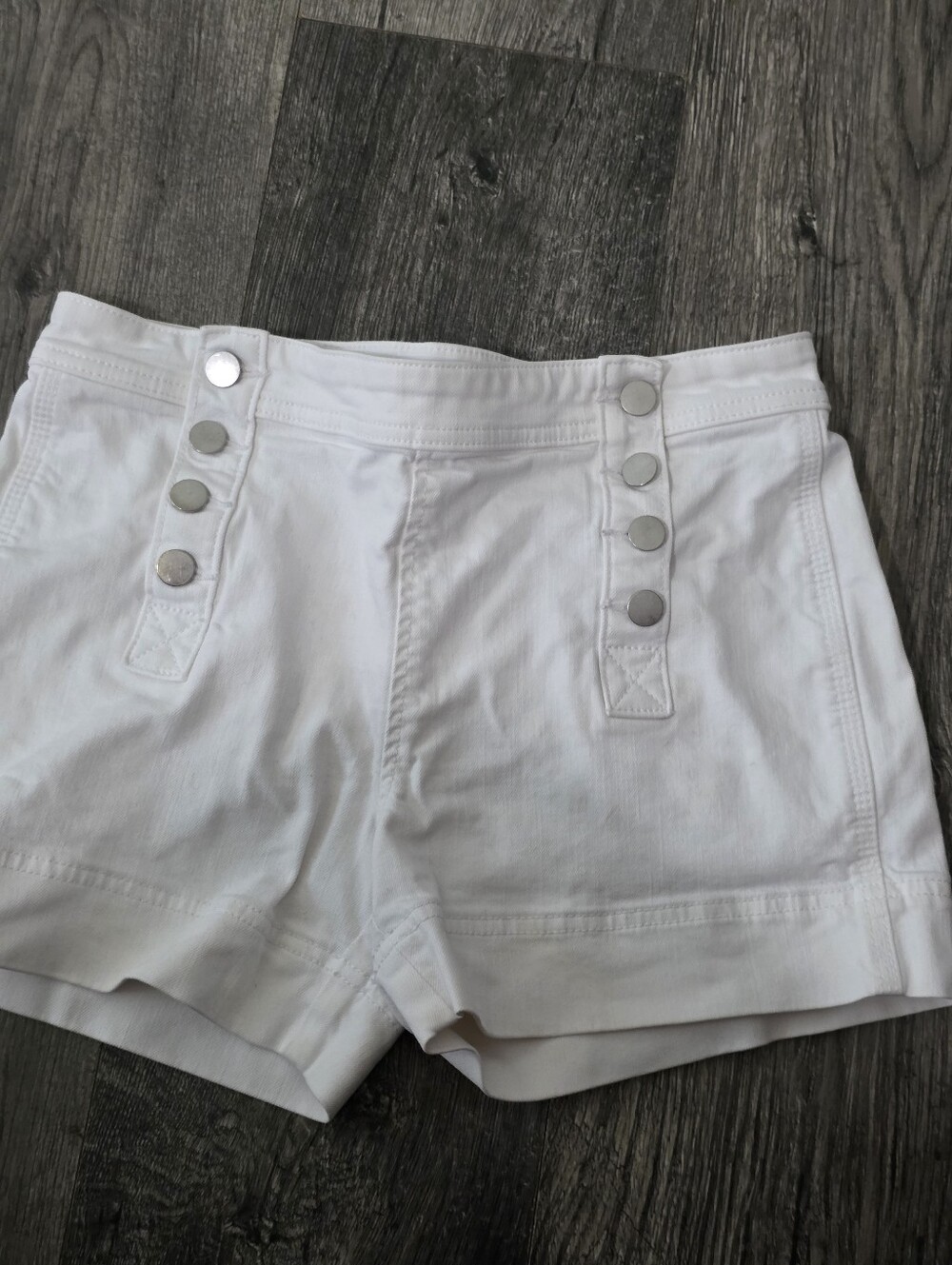 LOFT Womens White sailor Shorts Size 2/26 Casual Nautical Beachy